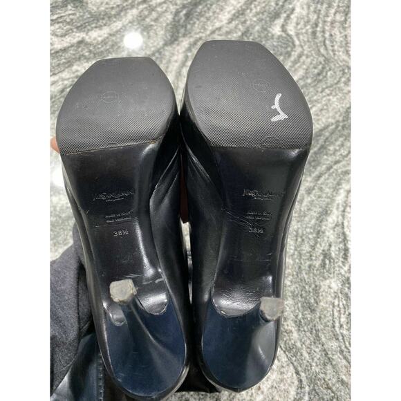 Women’s Yves Saint Laurent Tribute Platform Boots, 38.5, Blue/Black Leather, 8.5 - Picture 6 of 11